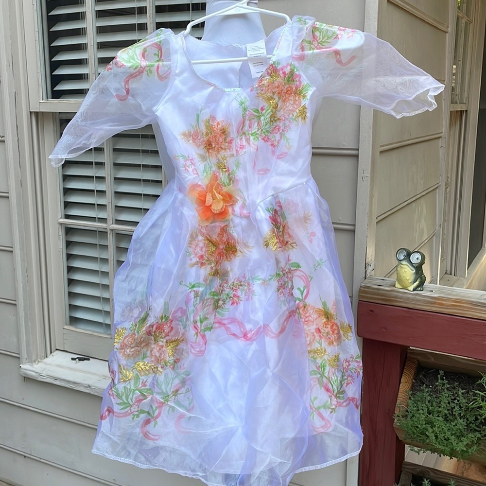 😍Disney Belle Beauty & The Beast Floral Celebration Dress Up Costume siz…